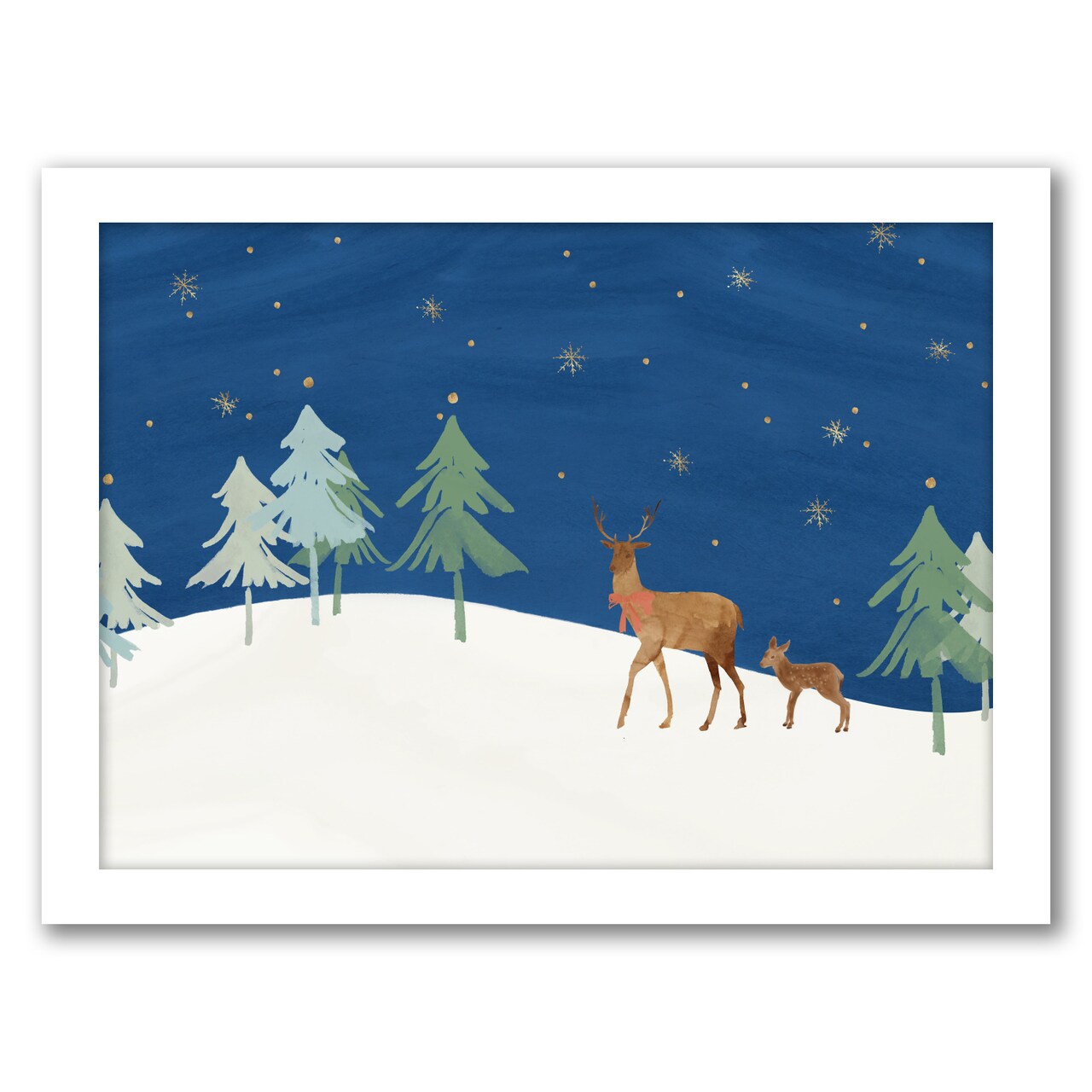 8&#x22; x 10&#x22; Evening At The Forest by Pi Holiday Framed Print Wall Art - Americanflat - Americanflat